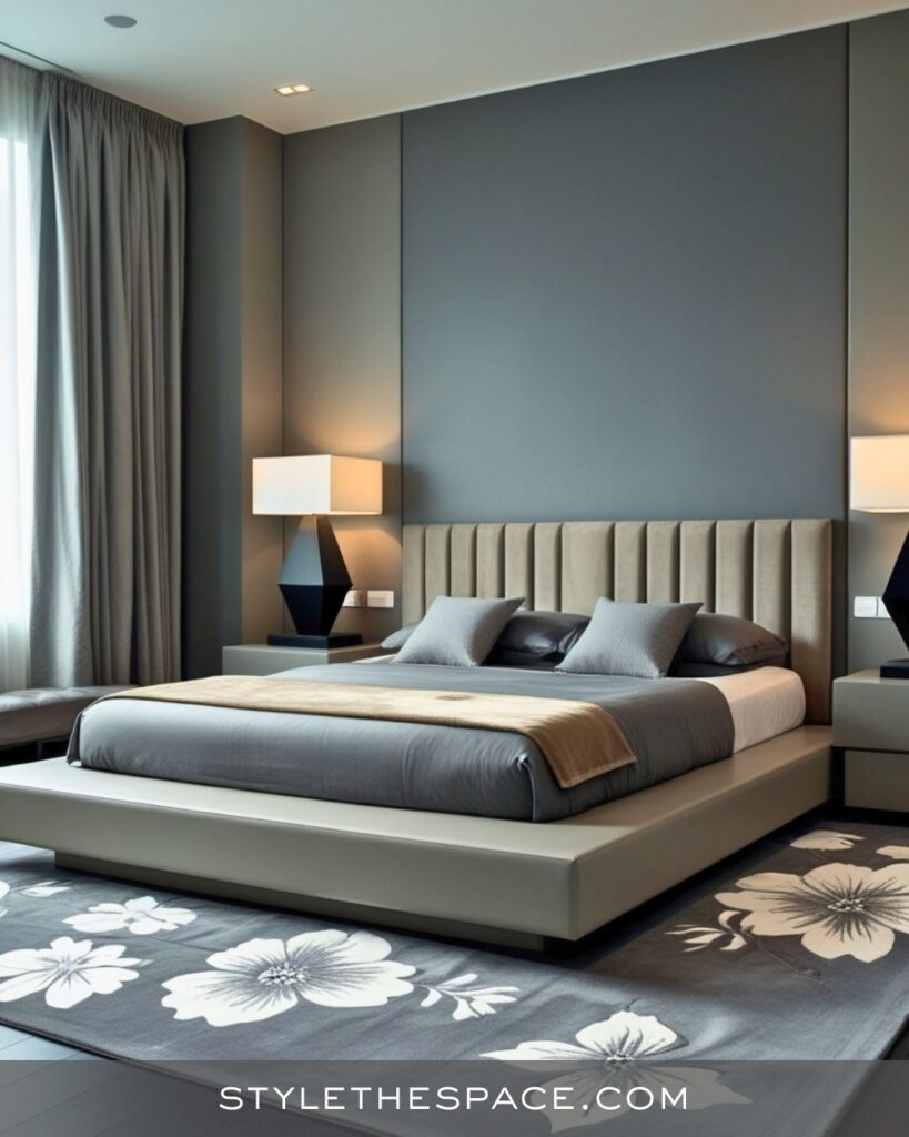 Sleek Beige and Grey Bedroom Style