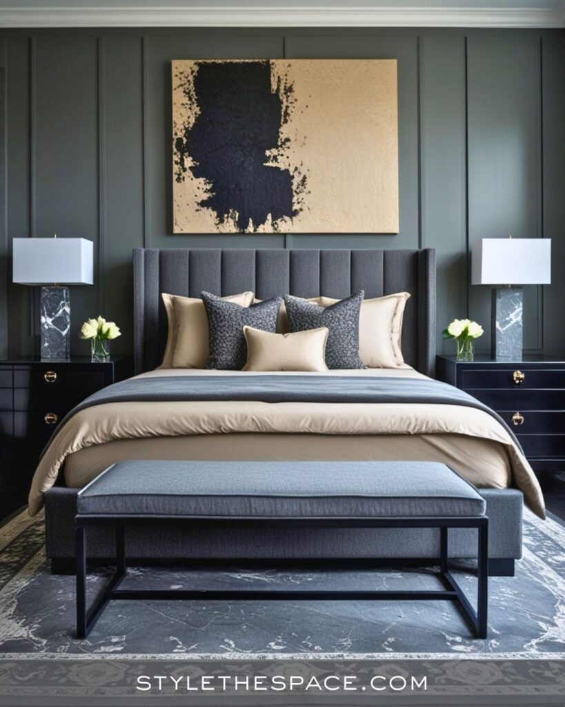 Modern Beige and Grey Bedroom Style