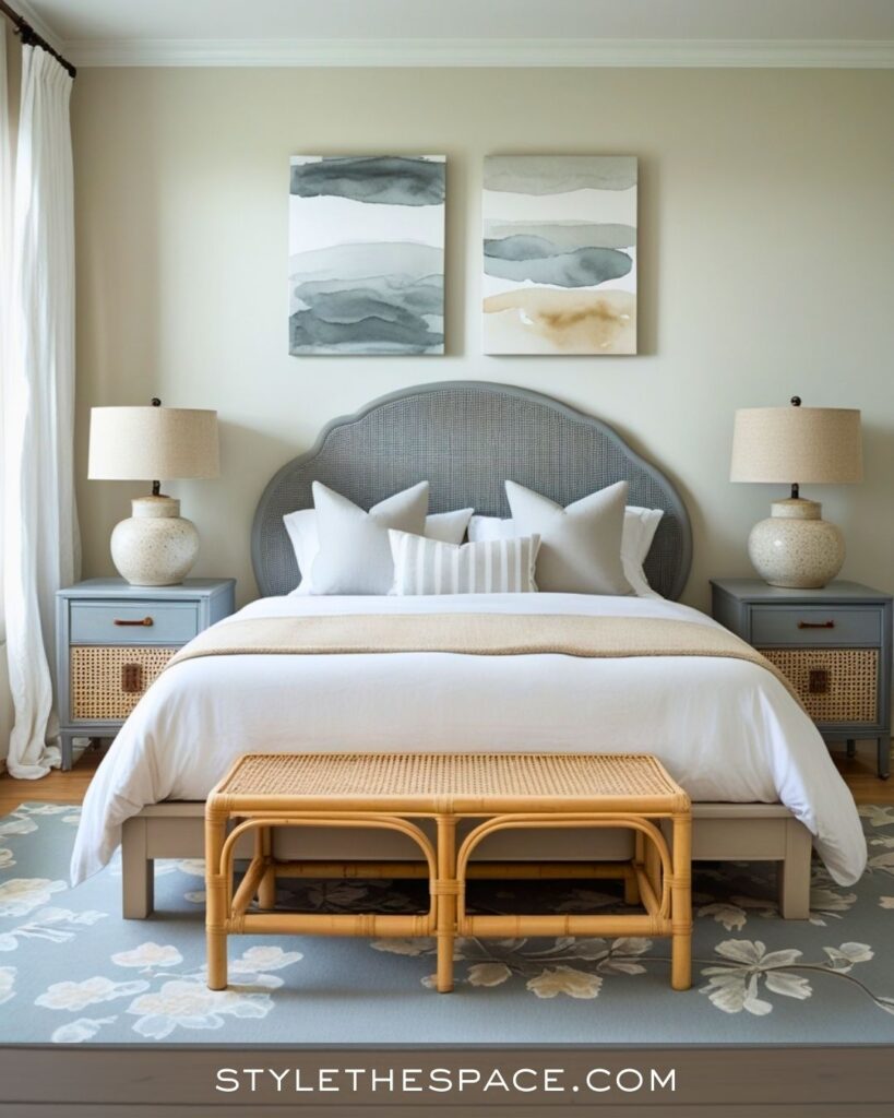 Light Beige and Grey Bedroom Design