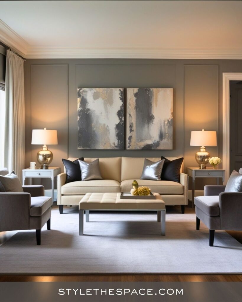 Modern Beige and Grey Living Room With a Balanced Neutral Palette