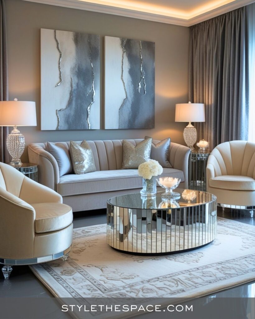 Chic Beige and Grey Living Room Style
