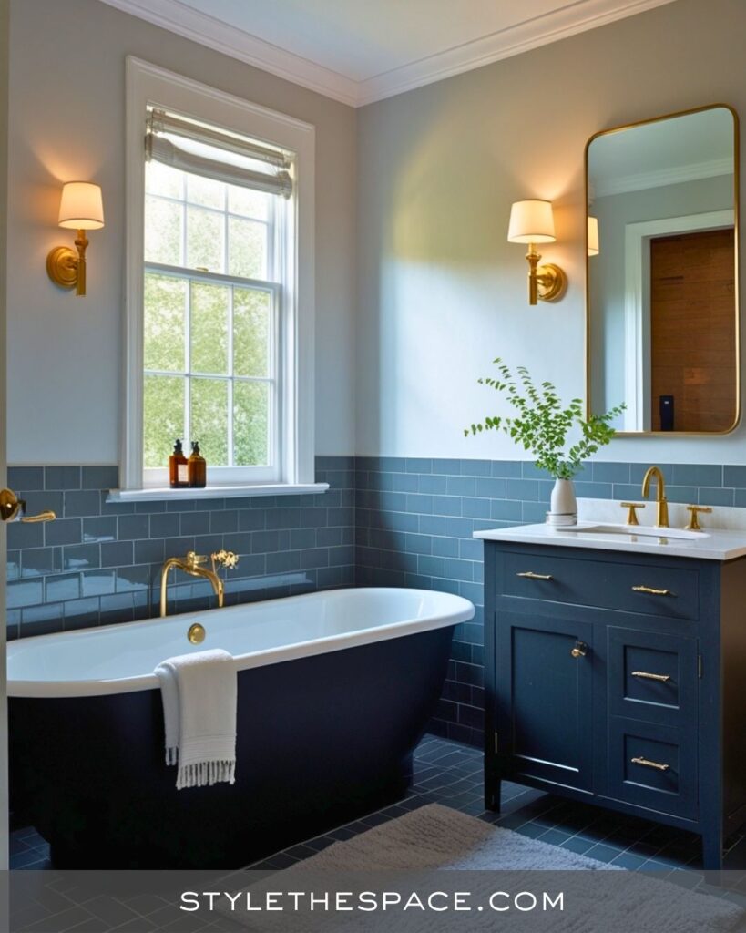 black, white and gray bathroom