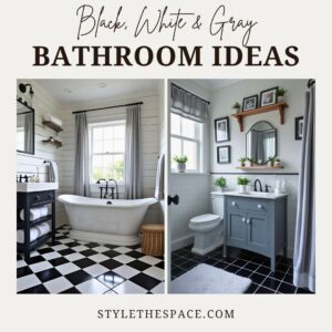 black, white and gray bathroom ideas