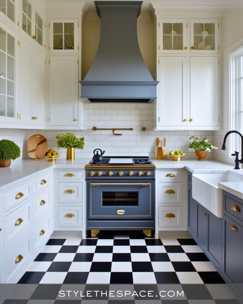 black, white and gray kitchen