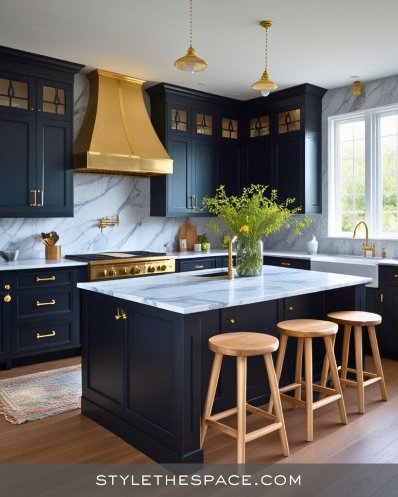 black, white and gray kitchen