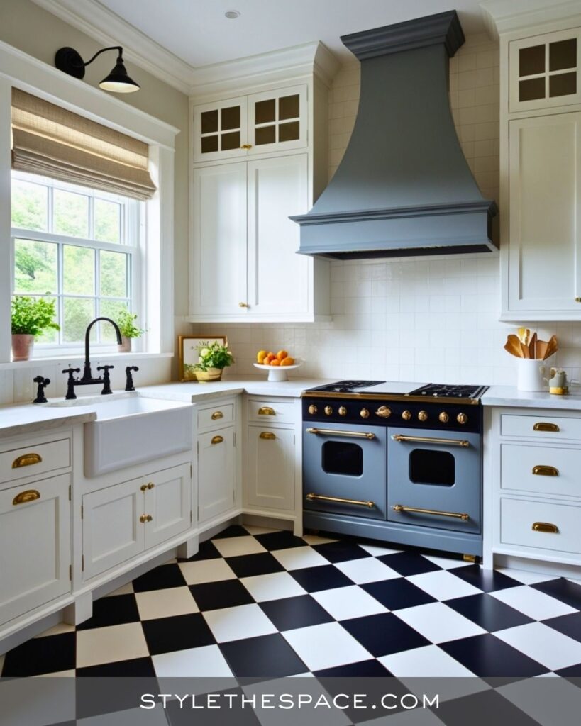 black, white and gray kitchen