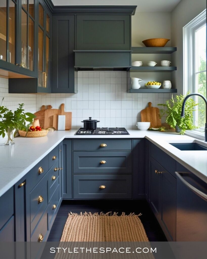 black, white and gray kitchen