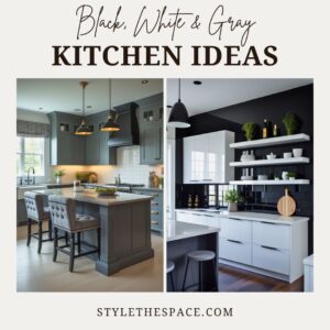 black, white and gray kitchen ideas