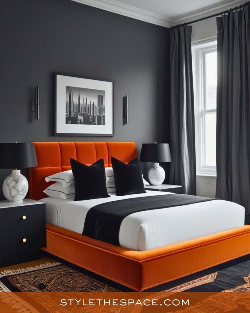 Bold Burnt Orange Bedroom Inspiration