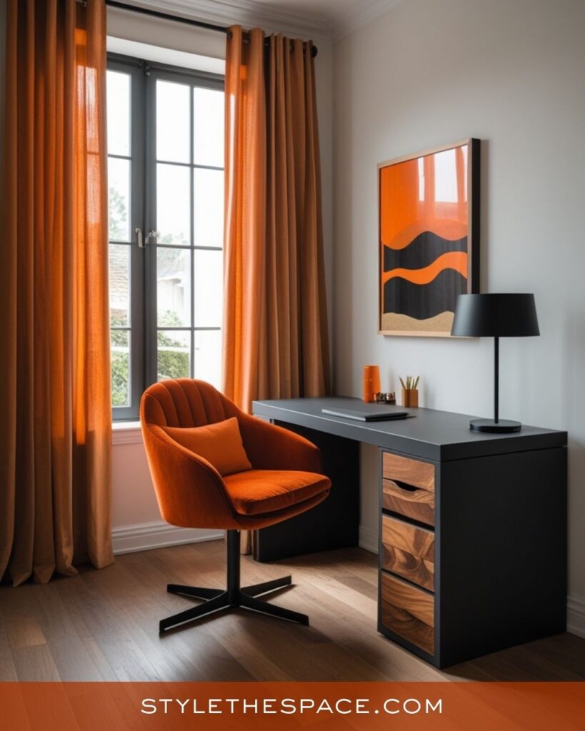 Burnt Orange Home Office Inspiration