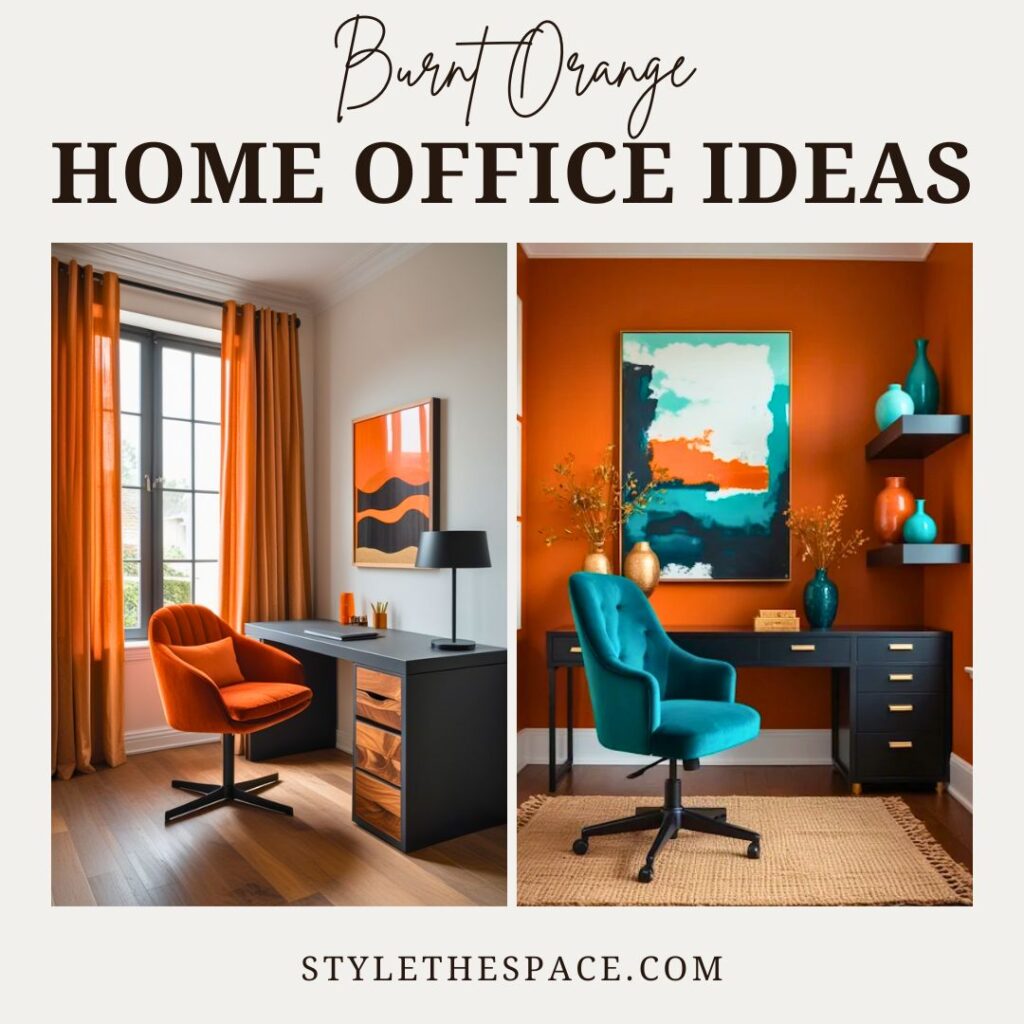 Burnt Orange Home Office Ideas