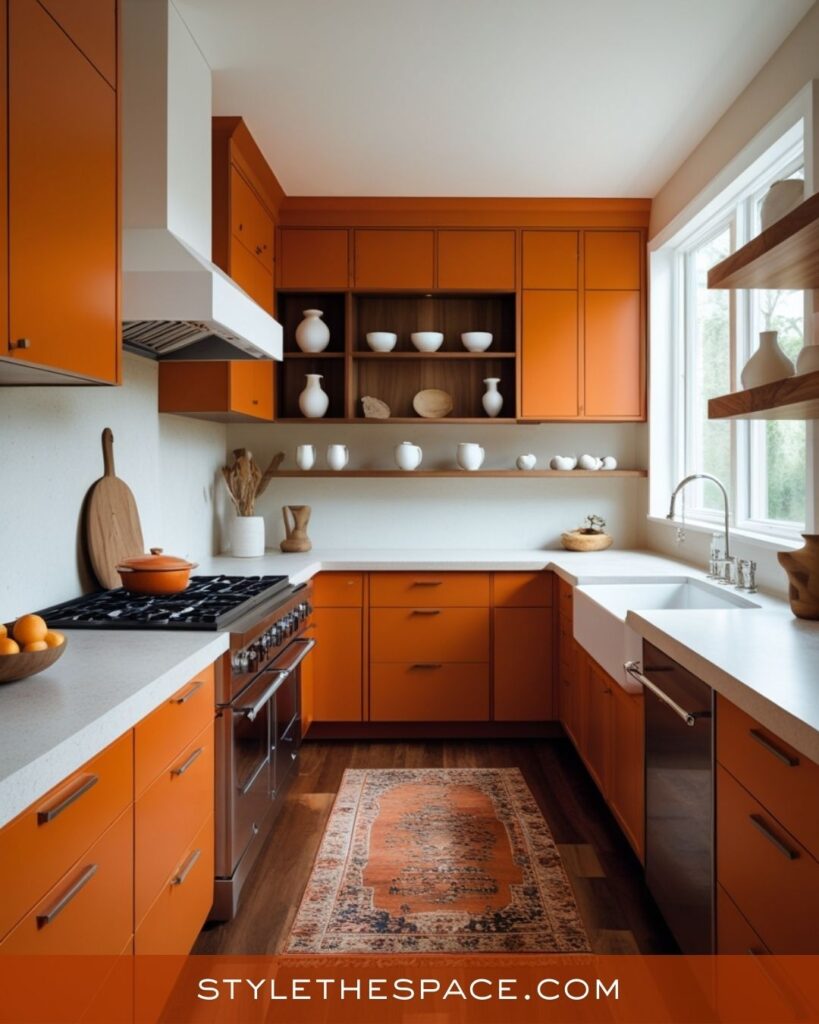 Modern Burnt Orange Kitchen Inspiration