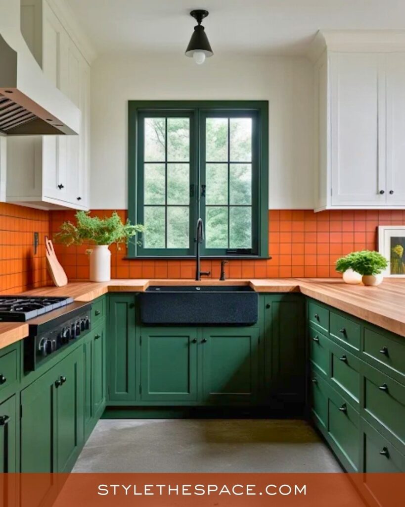 Earthy Burnt Orange Kitchen Idea