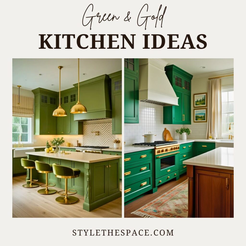 Green and Gold Kitchen Ideas