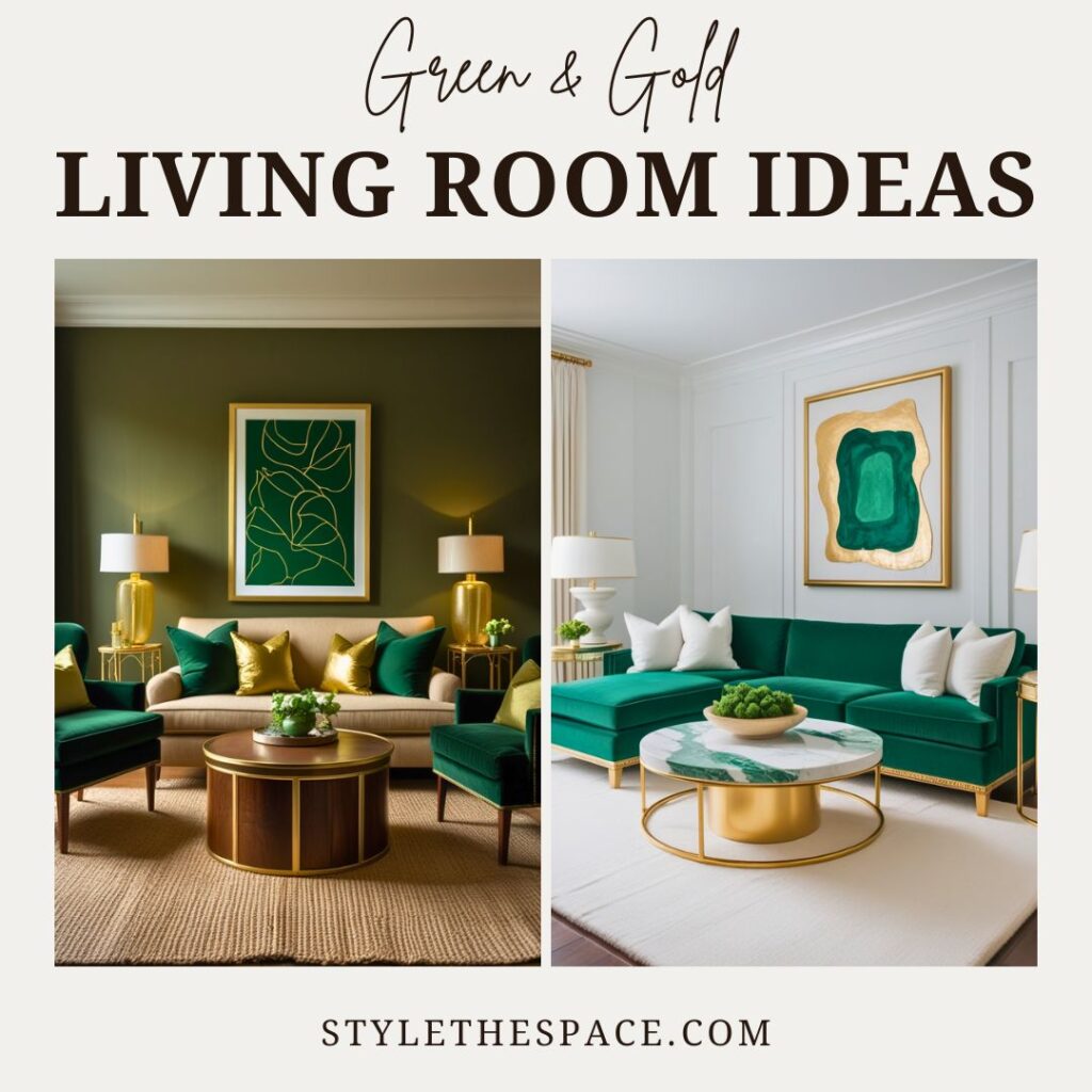 Green and Gold Living Room Ideas