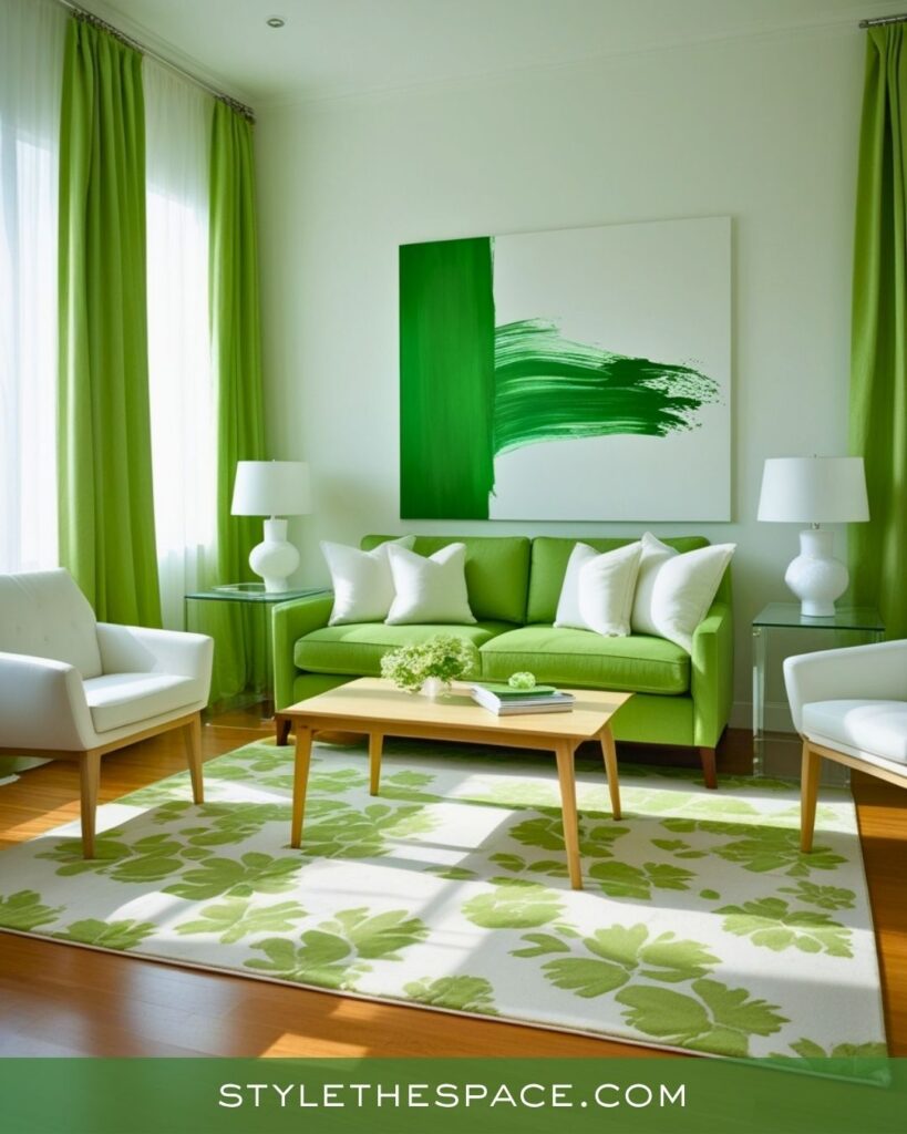  Fresh Light Green Living Room Design