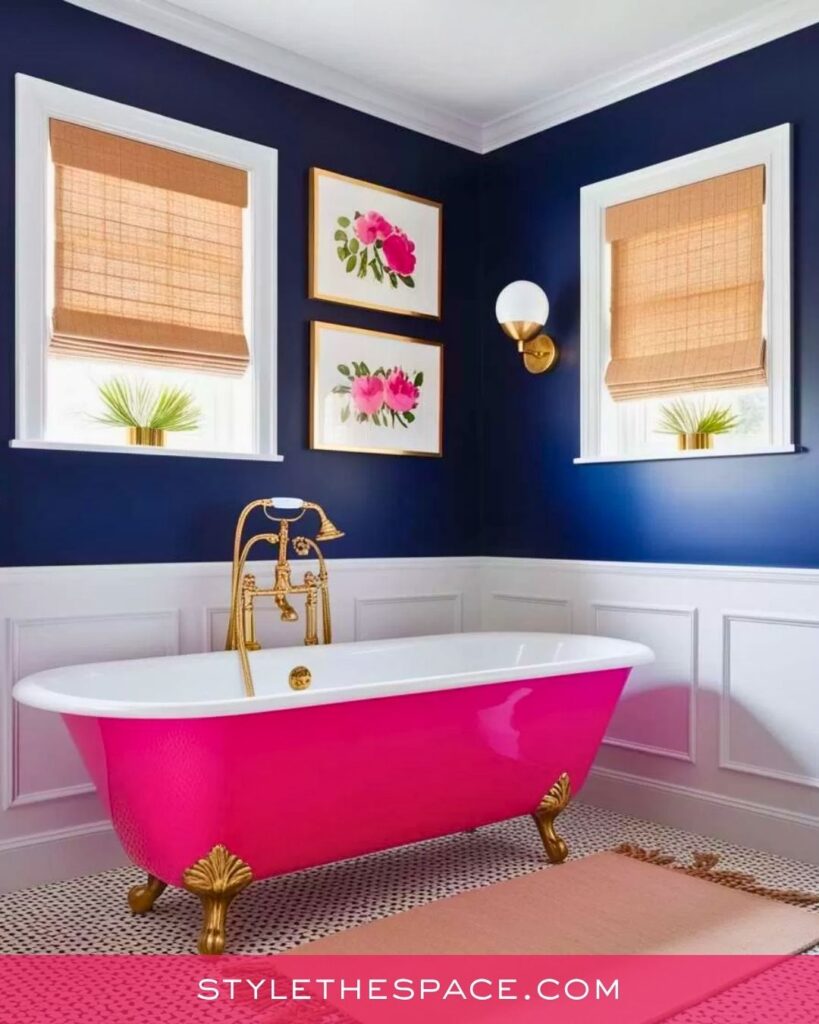 Luxe Pink Clawfoot Tub Bathroom Inspiration