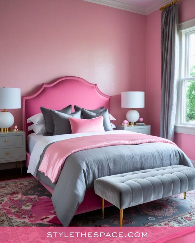 Soft Pink and Gray Bedroom Inspiration