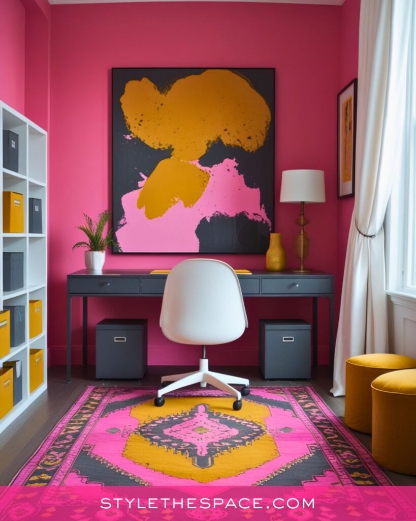 Bold Pink Home Office Inspiration
