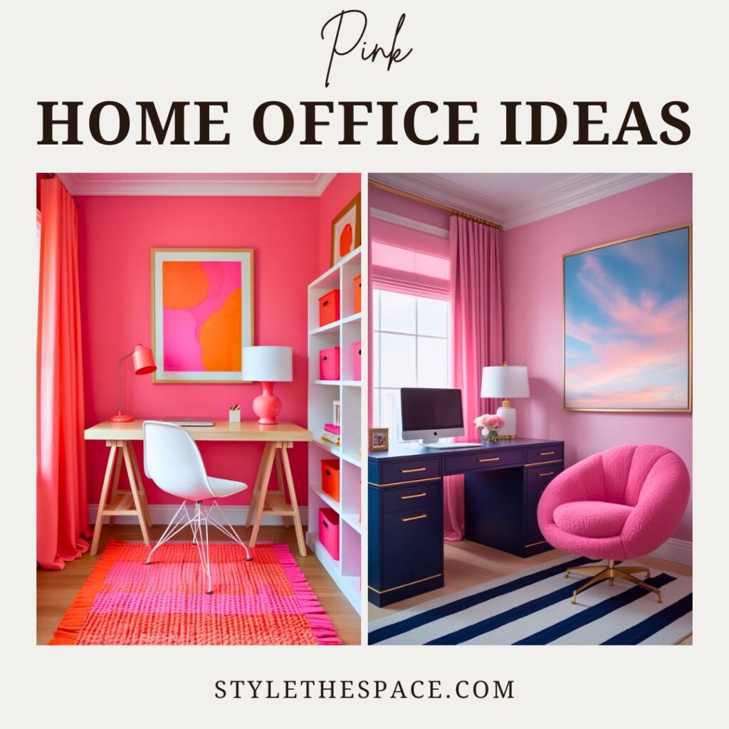 Pink Home Office Ideas