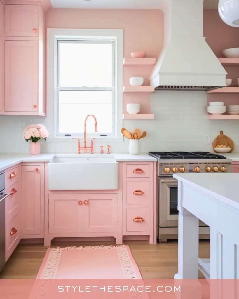Soft Blush Pink Kitchen