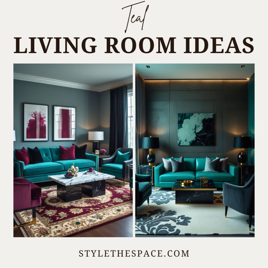TEAL LIVING ROOM IDEAS