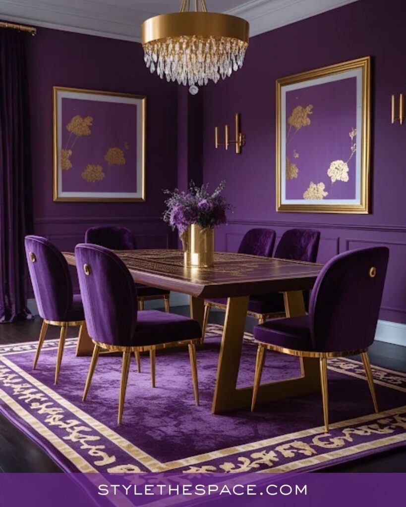 Luxe Purple Dining Room Inspiration