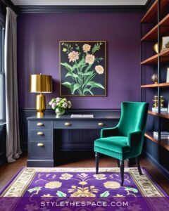 29 Gorgeous Purple Home Office Ideas That Make Working From Home a Joy ...