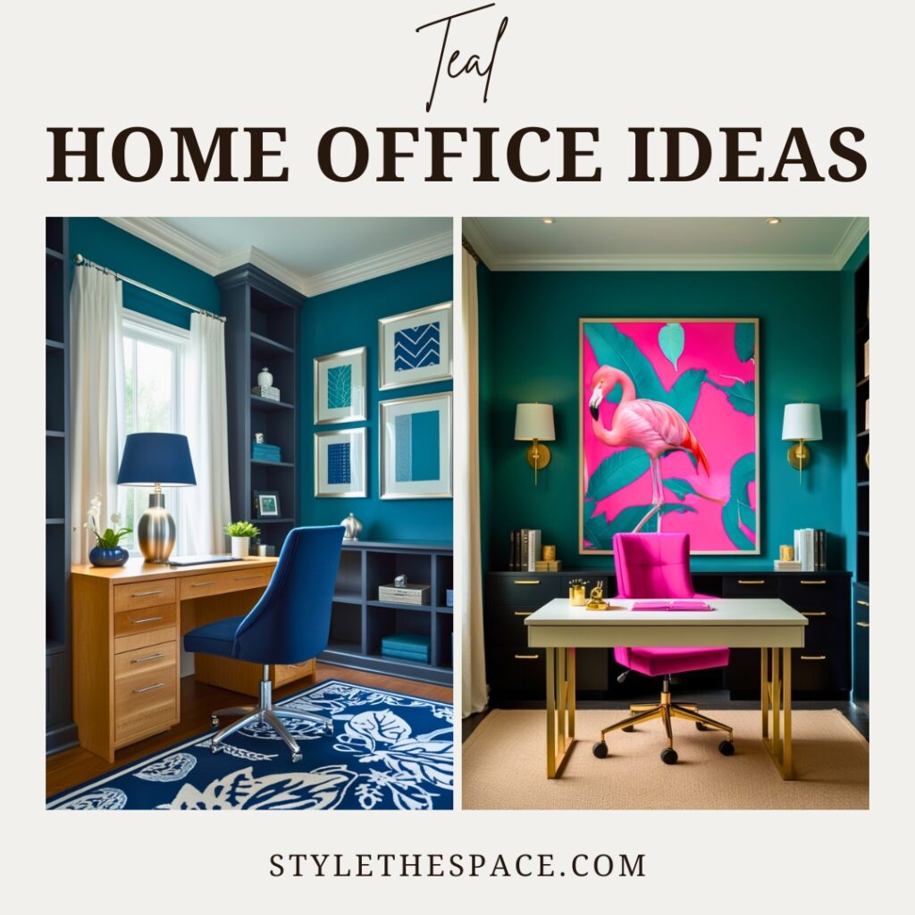 TEAL HOME OFFICE IDEAS