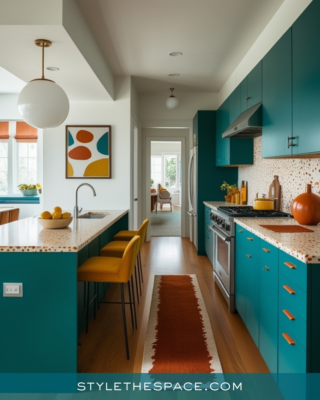 Teal Rug Kitchen 28 Stunning Teal Kitchen Ideas That Prove This Color Never Goes Out of ...