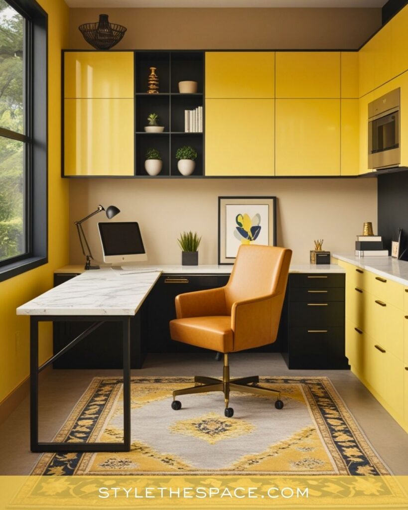 Modern Yellow Home Office