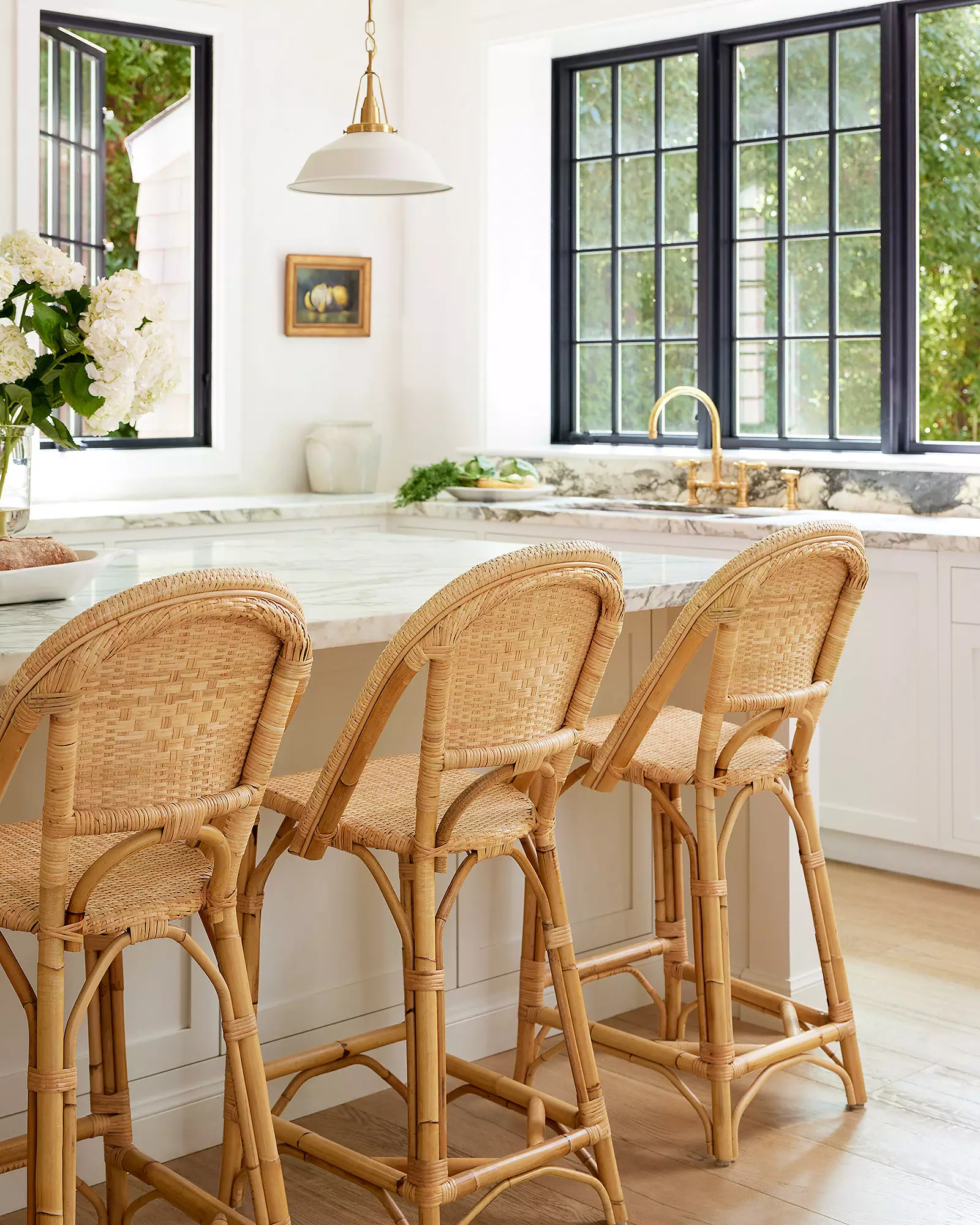 Sunwashed Riviera Rattan Counter Stool