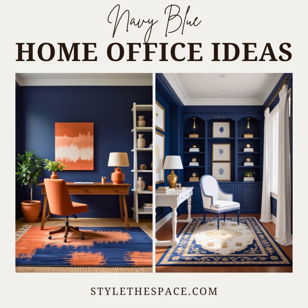Navy Blue Home Office Ideas
