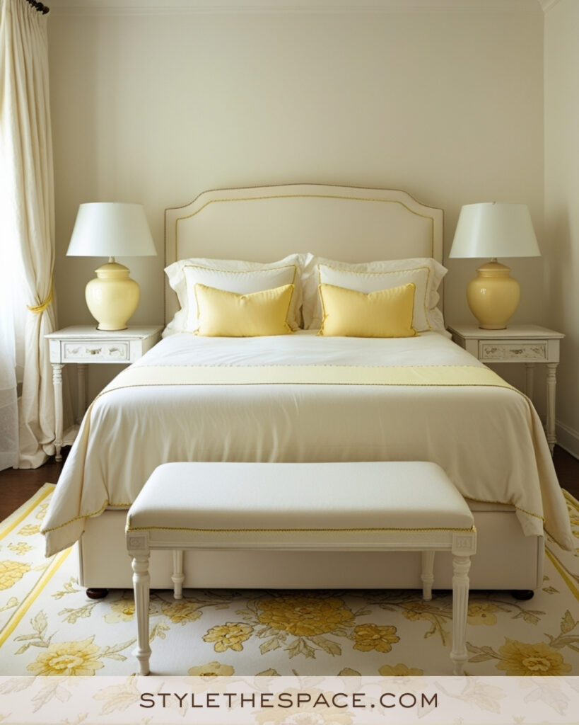 Ivory Bedroom with Soft Yellow and Creamy White Accents
